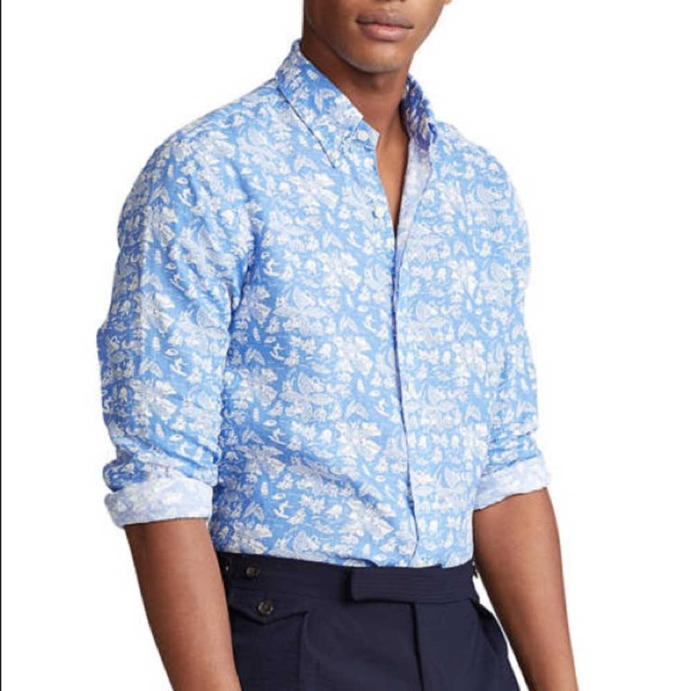NWT Polo Ralph Lauren Men's Tropical Linen Shirt